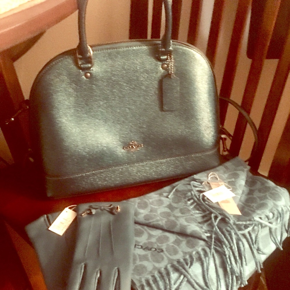 NEWSEASON COACHBAG/CROSSBOD. MATCHING GLOVES/Scarf